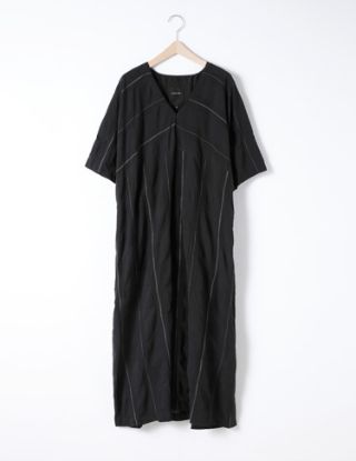 パドカレ✽ストライプワンピース 塩縮チェックストライプ ワンピース | pas de calais Online