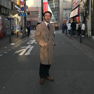 新品タグ‼️春の訪れ✨カシミヤダブルフェイスコート セレブイタリア製✨アルマーニ セール】撥水 イタリアンカラーコート カルゼグレー メンズ