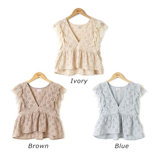 flower  クリアリーカットワークトップ ♡clearly cutwork top♡ | レディースファッションflower【フラワー