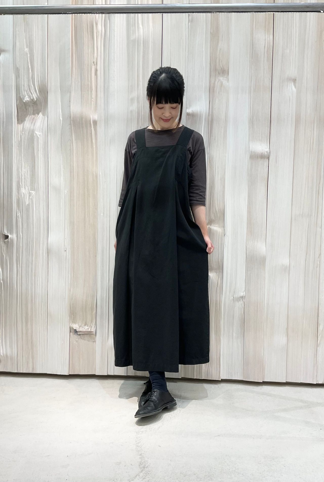 パドカレ リヨセルポプリン 2wayVネックジャンパードレス パドカレ