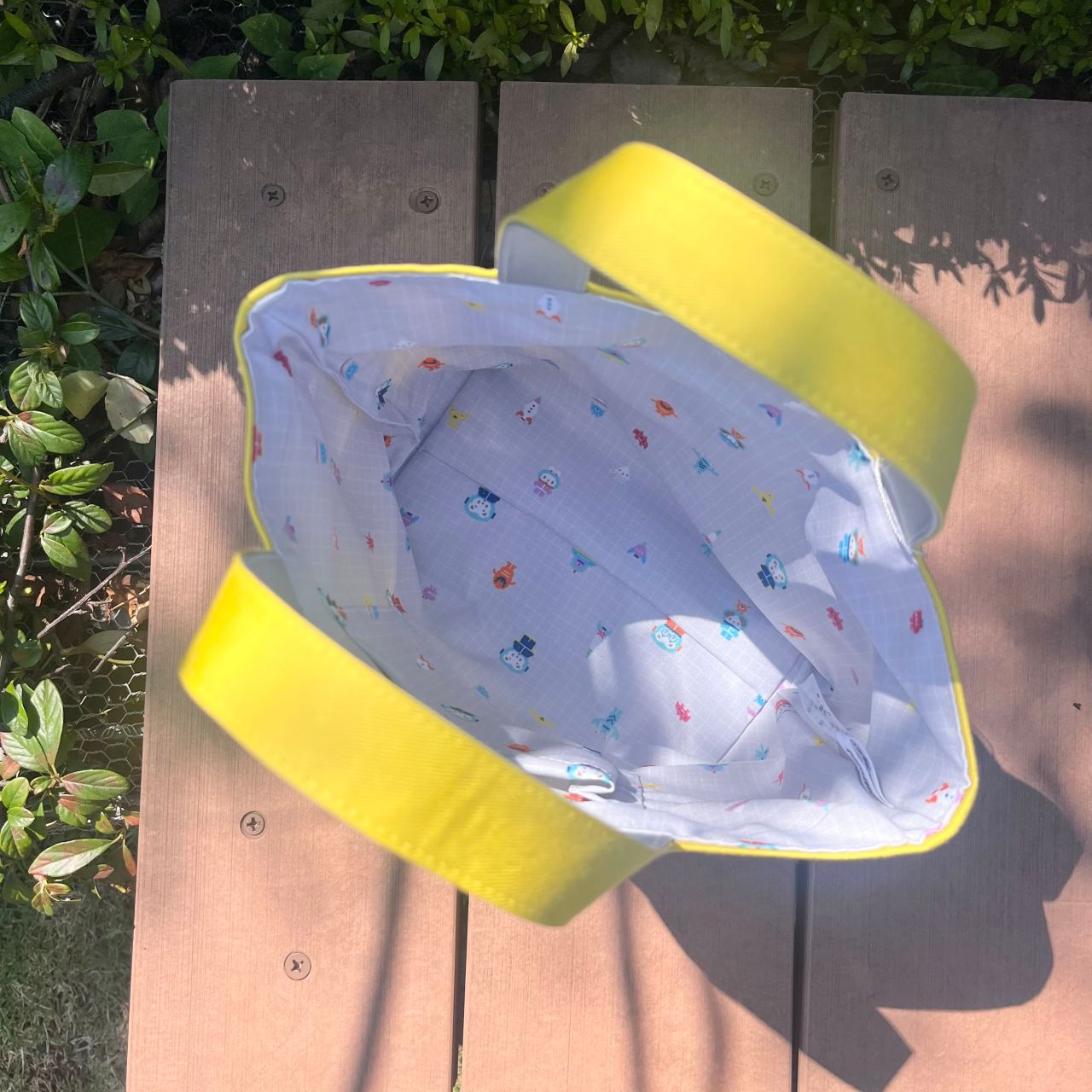 ファミリア 宇宙 ミニバッグ ピクセルアート イエロー ファミリア 宇宙