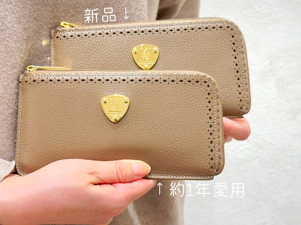 kyon箱なしATAO カラフル レザー 長財布　サントリーニイエロー kyon様専用箱なしATAO カラフル レザー 長財布 サントリーニ