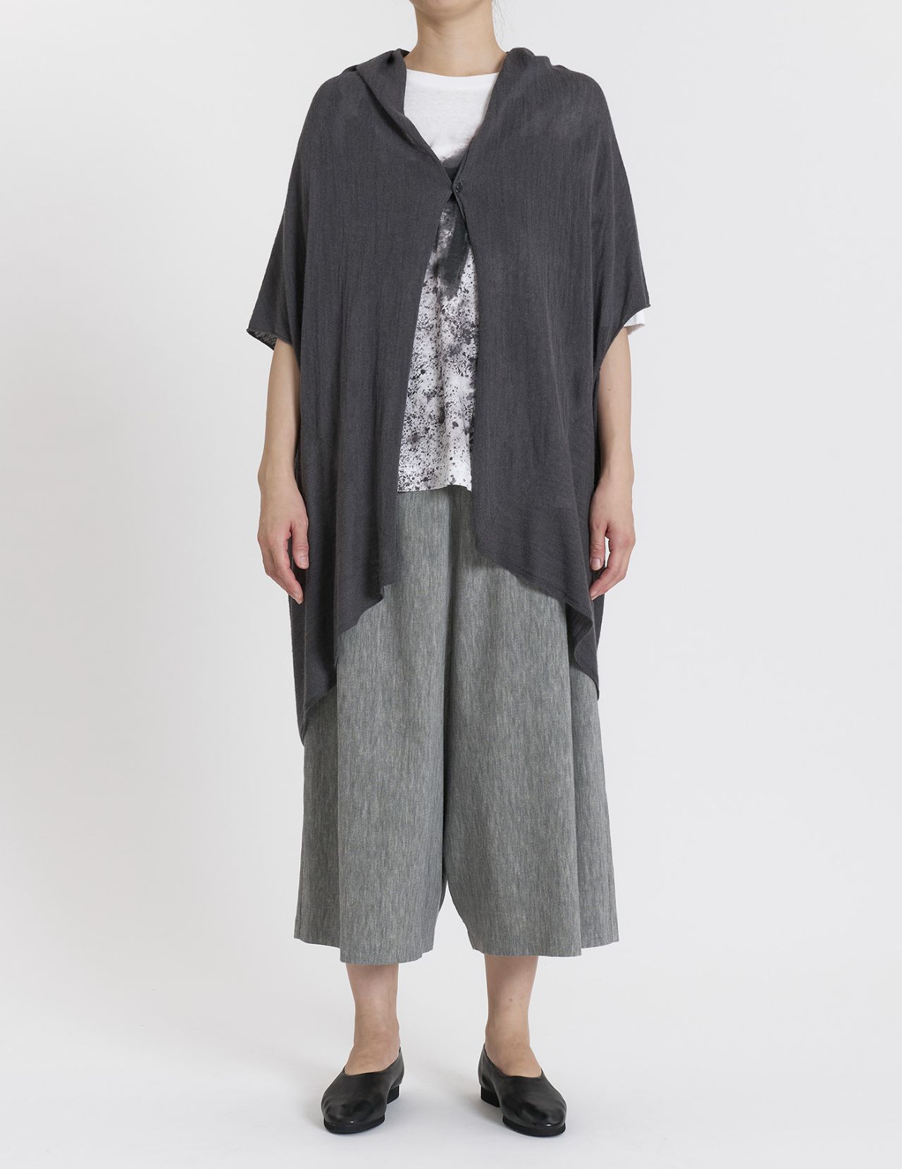 pas de calais パドカレ　カーディガン　リネン100 パドカレ pas de calais リネン コットン ブレンド ジャガード