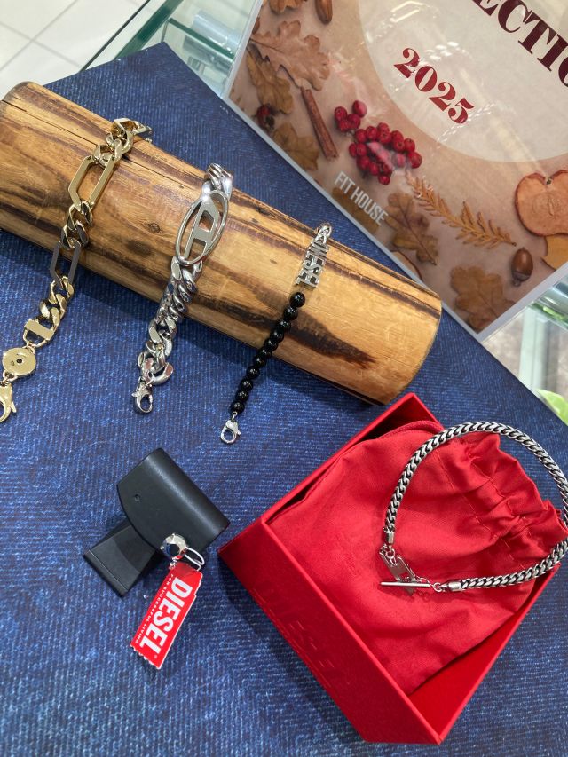 ディーゼル DIESEL 2連チェーンブレスレット DX1473040【FITHOUSE