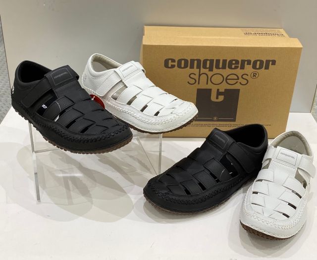 完売品　コンカラー 【25.5】 BREEZE Ⅱ ホワイト/ブラック　新品 コンカラーシューズ conqueror メンズシューズ BREEZE ブリーズ