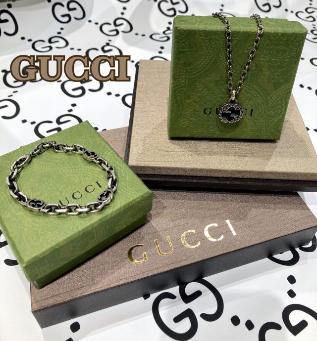 GUCCI インターロッキングg 50cm ネックレス 1086/39 GUCCI インターロッキングG イエローゴールド ネックレス (GUCCI