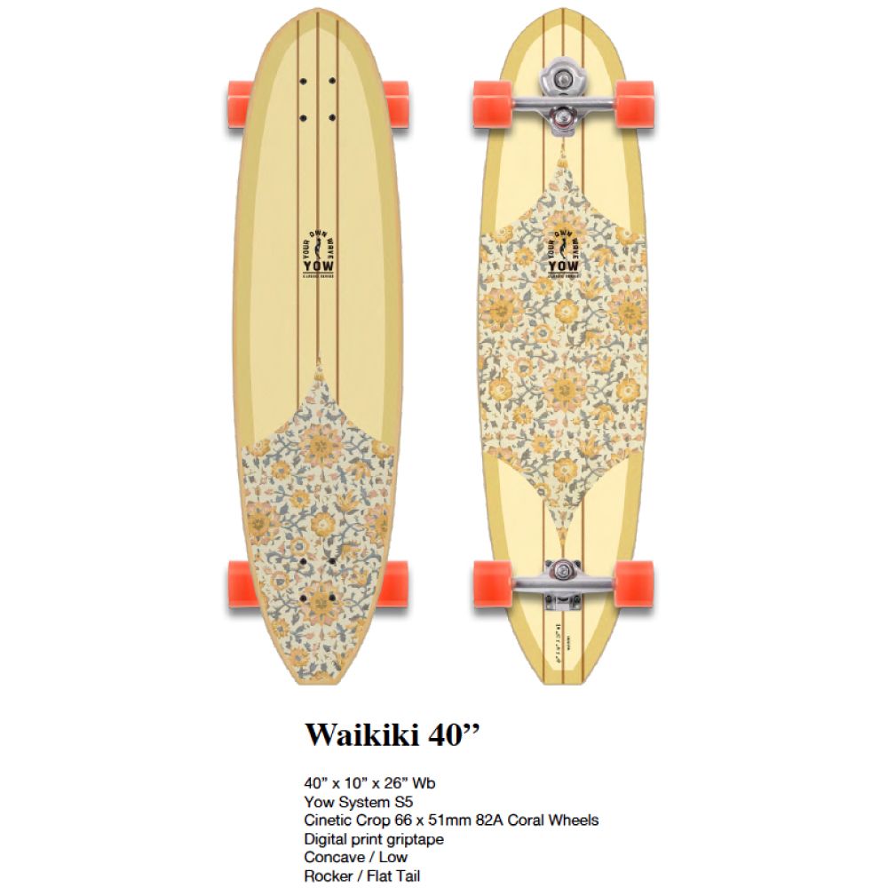 スケートボード YOW MALIBU SURFSKATE 36inc ヤウ サーフスケート マリブ YOW SURF SKATE MALIBU 36 | SKATE