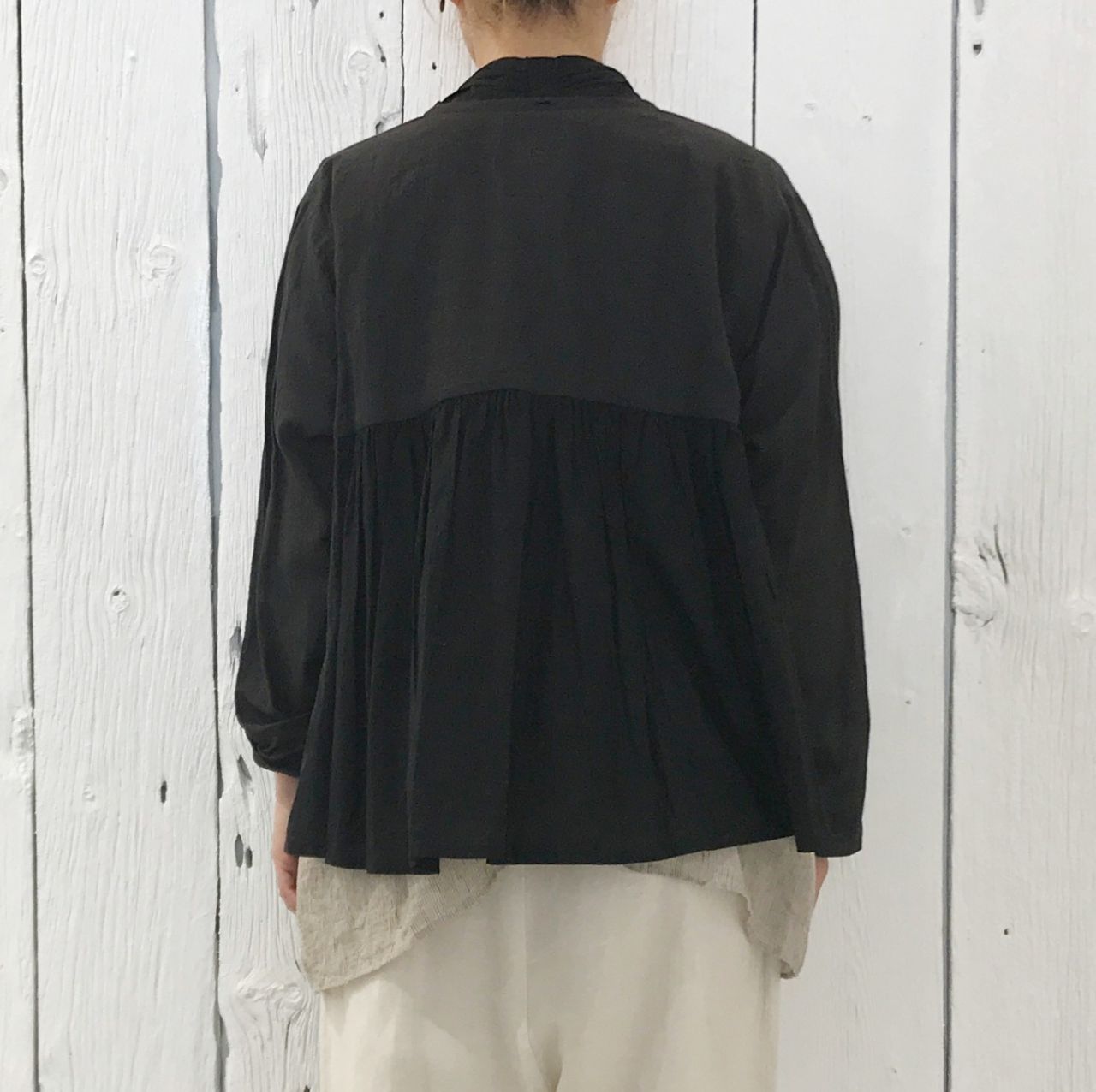 再入荷》リネン先染ボイルワッシャー ブラウス | pas de calais