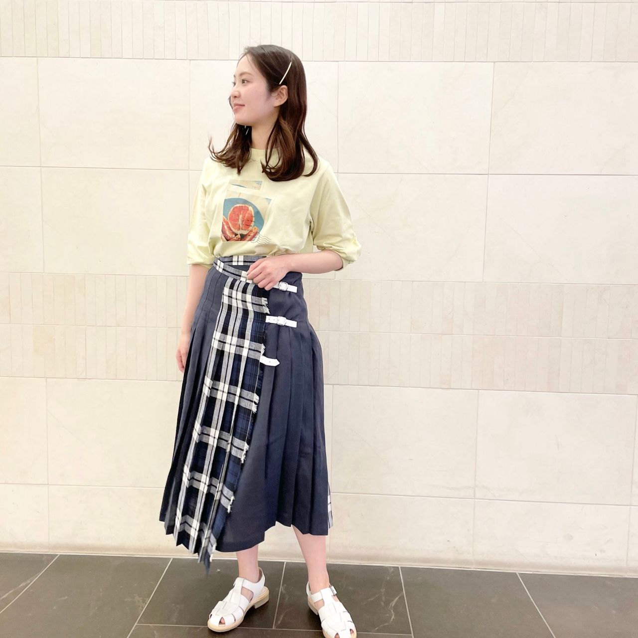 【すー】O'NEILOFDUBLIN SHIPS 別注　スカート O'NEIL OF DUBLIN: コンビ キルト スカート 23AW (83cm)｜ SHIPS