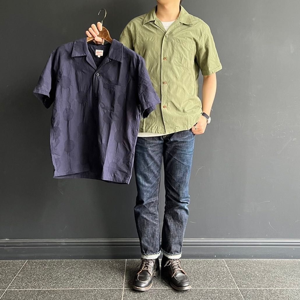 ジャガード好きへ贈る水玉ハワイアンシャツ！｜MOMOTARO JEANS