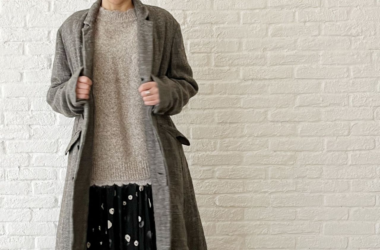 pas de calais パドカレ　綿麻ボイル　コート pas de calais パドカレ 綿麻ボイル コート