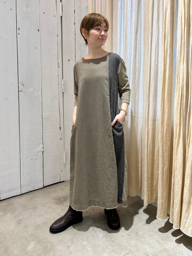 期間限定！10%OFF】マテリアルMIX ワンピース | (パドカレ)公式