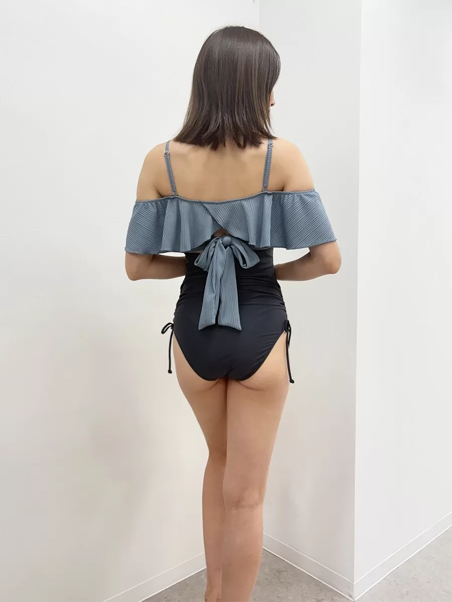 PEAK&PINE 無地オフショルダーワンピ見えビキニ 新作】オフショルダービキニ♡ | 渋谷ヒカリエ ShinQs ALBOVE