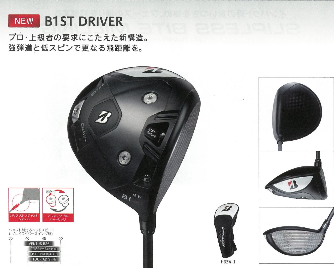 ブリヂストン B1ドライバー 9.5 ヘッドのみ ブリヂストン B2 HT