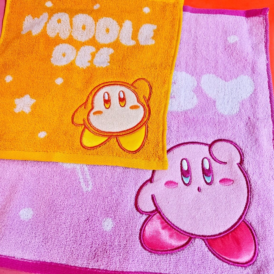 カービィハンカチ　確認用 星のカービィ ハンカチ ネイビー 約30×30cm : キッズタウン