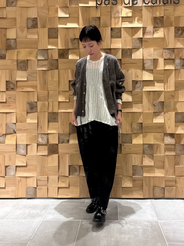 パドカレ リネン100% 手捺染プリント ワイド カットソー グラデーション スタッフ詳細 | パドカレ・サージュデクレ公式オンラインストア