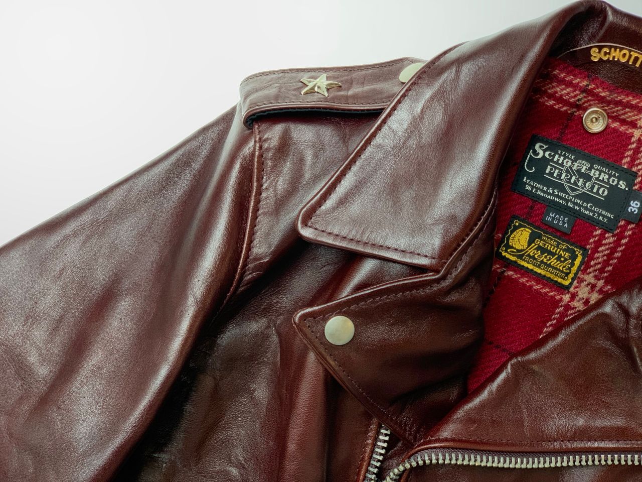 SCHOTT 613SJH ホースハイド 茶芯 直営店限定 ワンスター