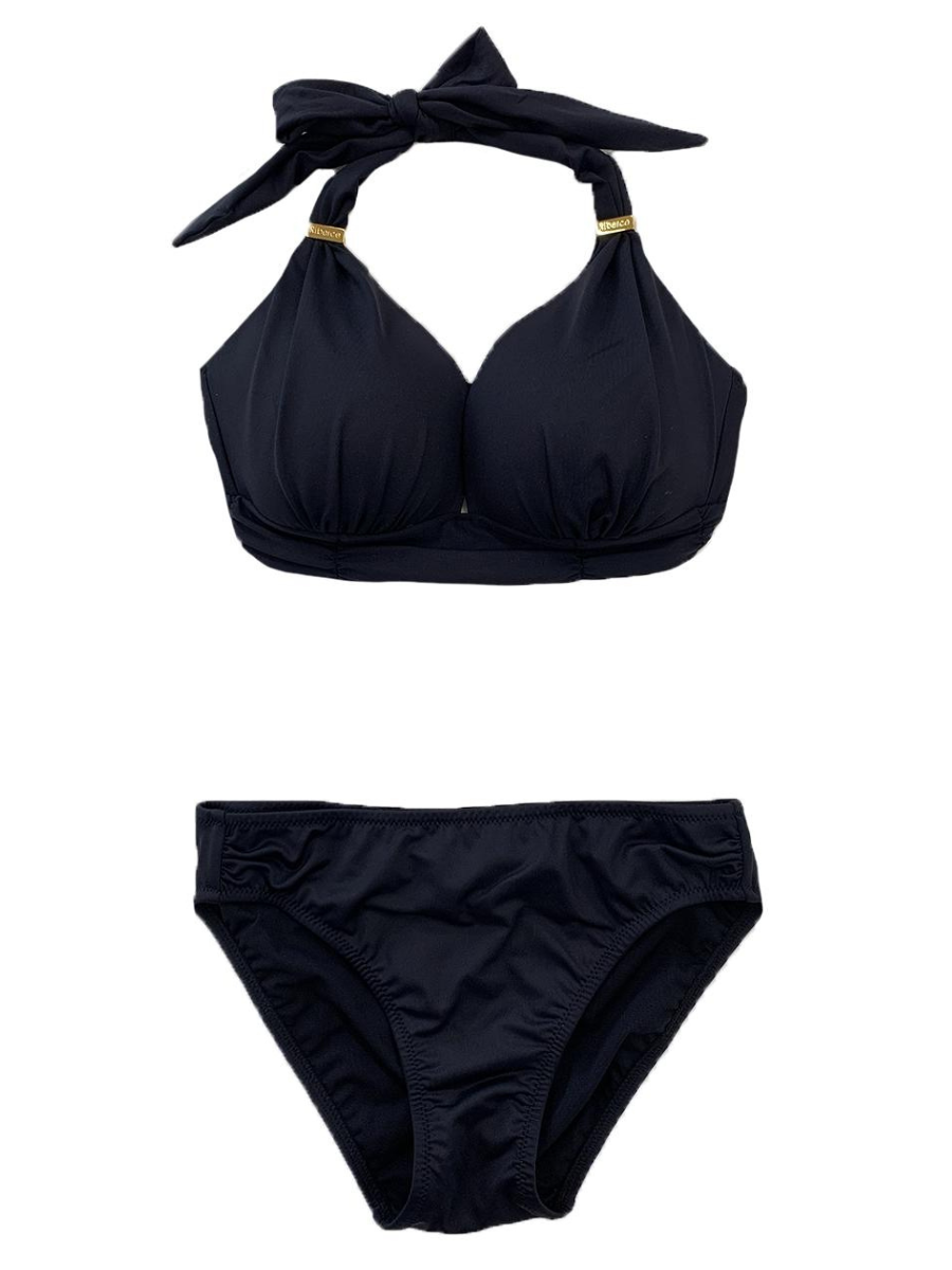 【美品】Riberce 無地サッシュホルターネックビキニ(Gカップ) 無地サッシュホルターネックビキニ【Gカップ】(245029)｜水着