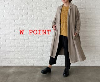 先染めコットンリネンカルゼ コート | pas de calais Online | pas de