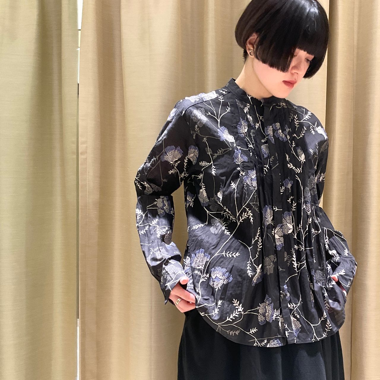 2025SS パドカレ pas de calais バックパイル プルオーバー 36‖ブラック トップス 長袖 スウェット【2400014768565】 2025SS パドカレ pas de calais バックパイル プルオーバー 36