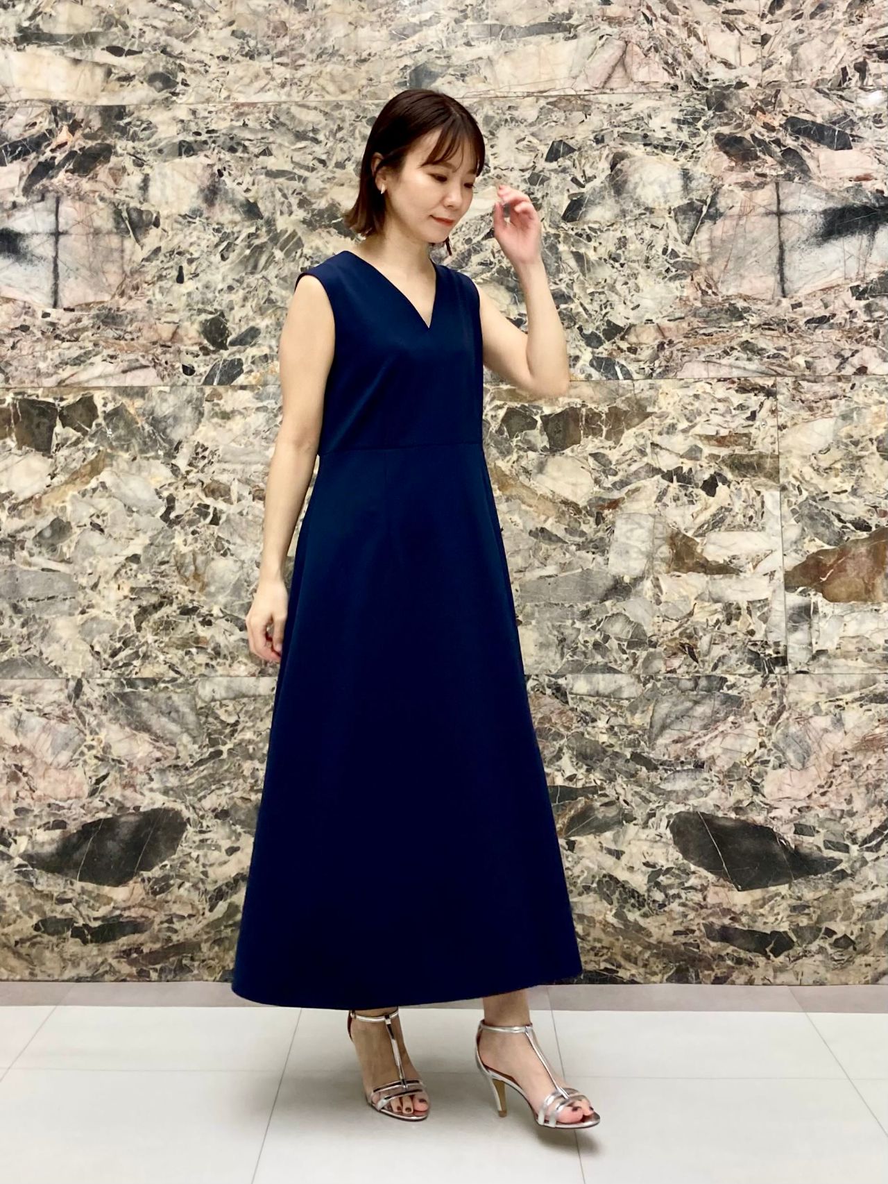 theory luxe スキューバ素材 ウォッシャブル ワンピース ストレッチ