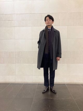 SHIPS お洒落なウール　カーコート グレー SHIPS お洒落なウールカーコート グレー