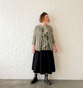 美品 pas de calais ドウダンツツジ プリント ブラウス - メルカリ