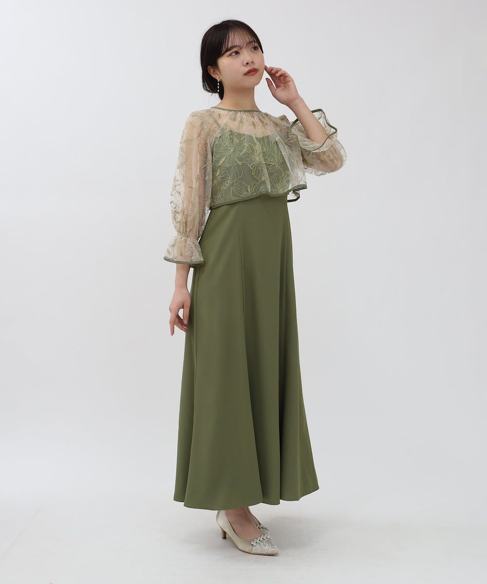 【新品未使用】Astoria odier 線描き刺繍ボレロ×キャミワンピース 線描き刺繍ボレロ×キャミワンピース