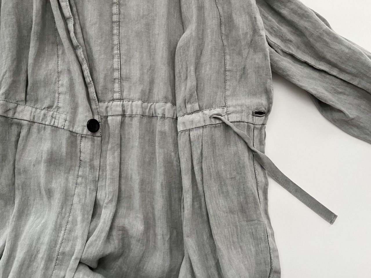 期間限定！10%OFF】リネンキャンバス炭染 コート | pas de calais