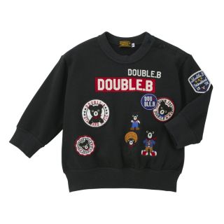 DOUBLE.B デニム風ワッペントレーナー &パンツセット130cm DOUBLE.B デニム風ワッペントレーナー &パンツセット130cm トップス