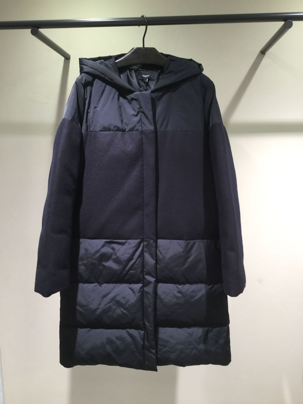 セオリー NURVE/COMBOPUFFFR 異素材 ダウン グレー