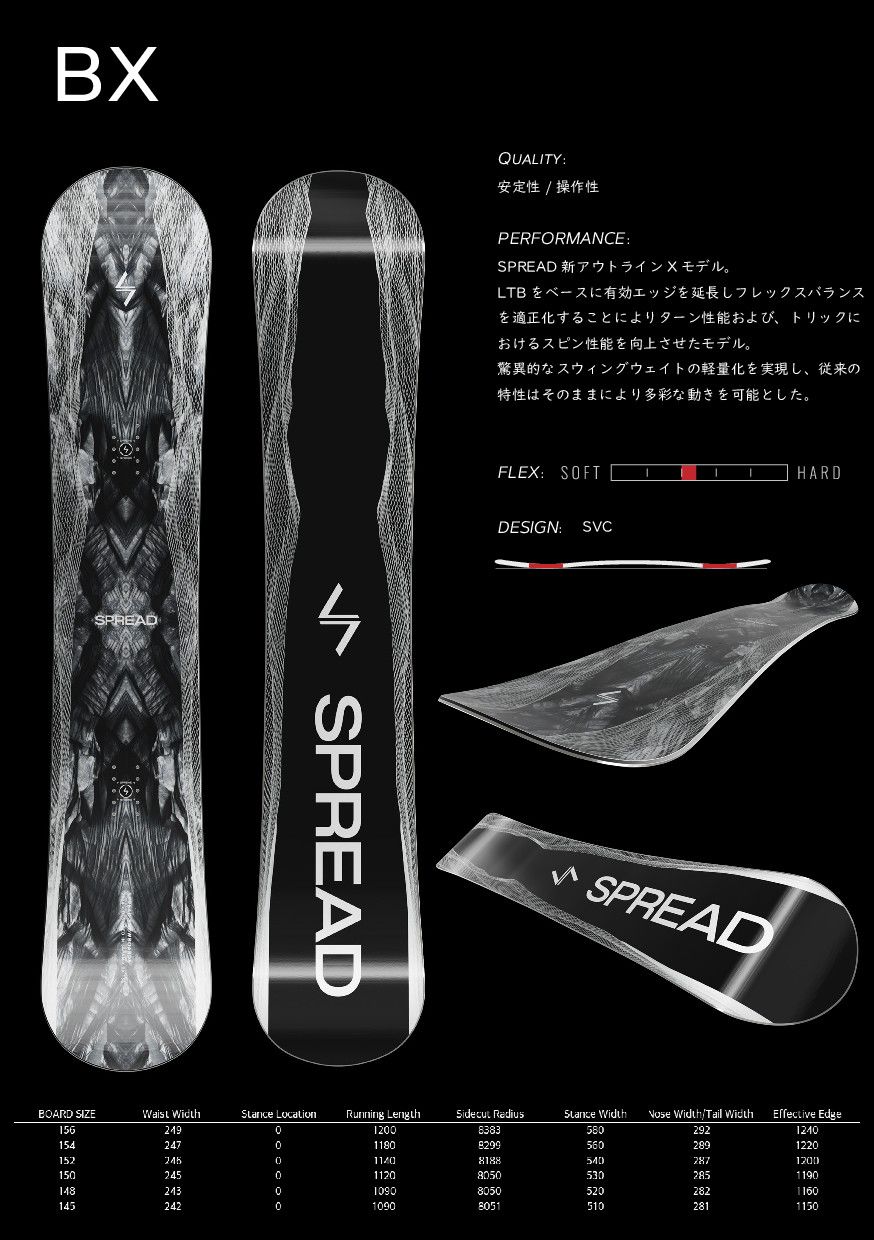 spread BX 150 23-24 SPREAD BX スノーボード 150cm まるっこい