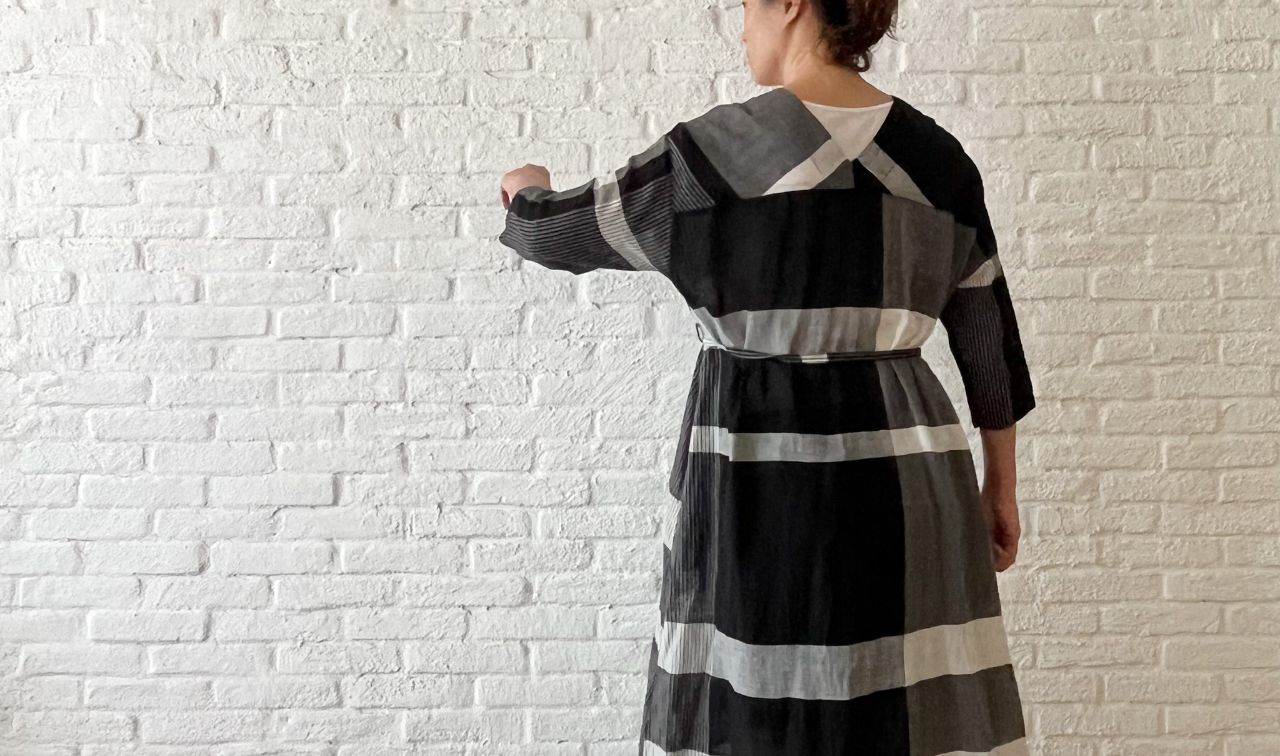 W POINT】【SALE】 コットンラミー先染めチェック ワンピース | pas de