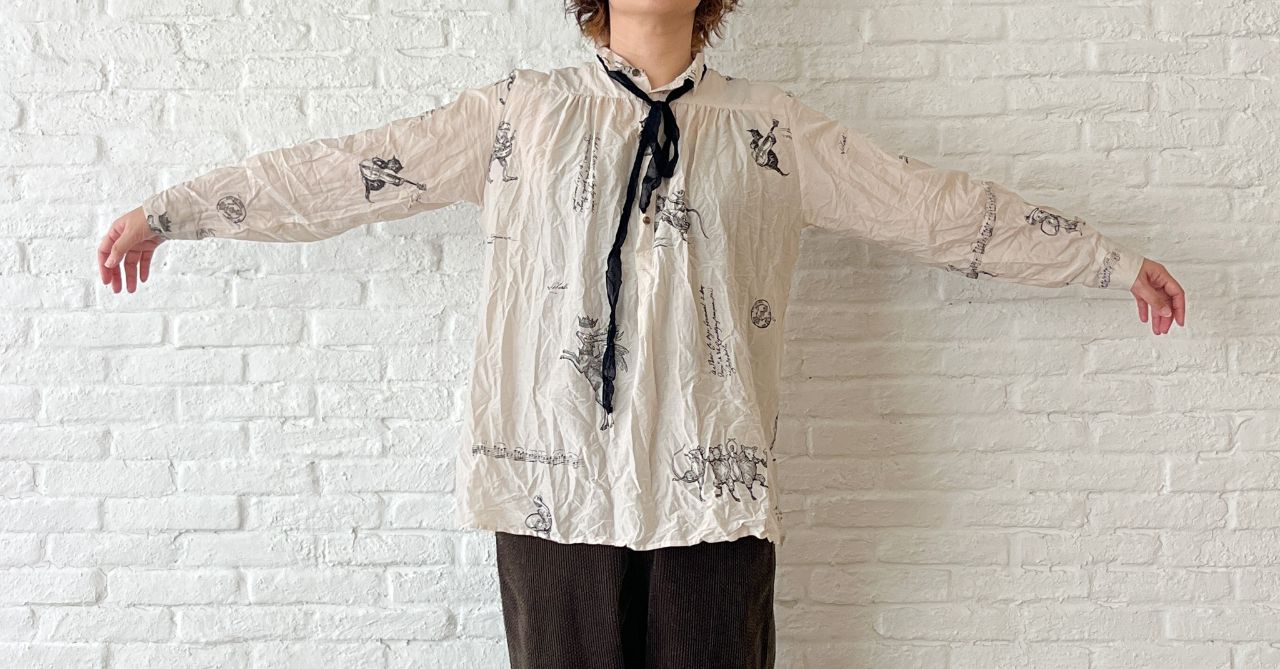 新作入荷】animal concertプリント ボウタイブラウス | pas de calais