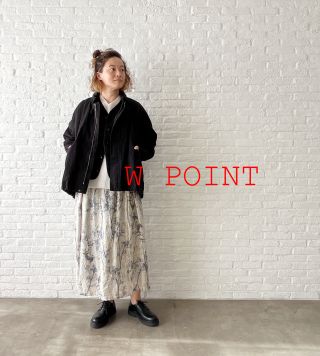 W POINT】コットンリネンライトツイル ライナー付ジャケット | pas de