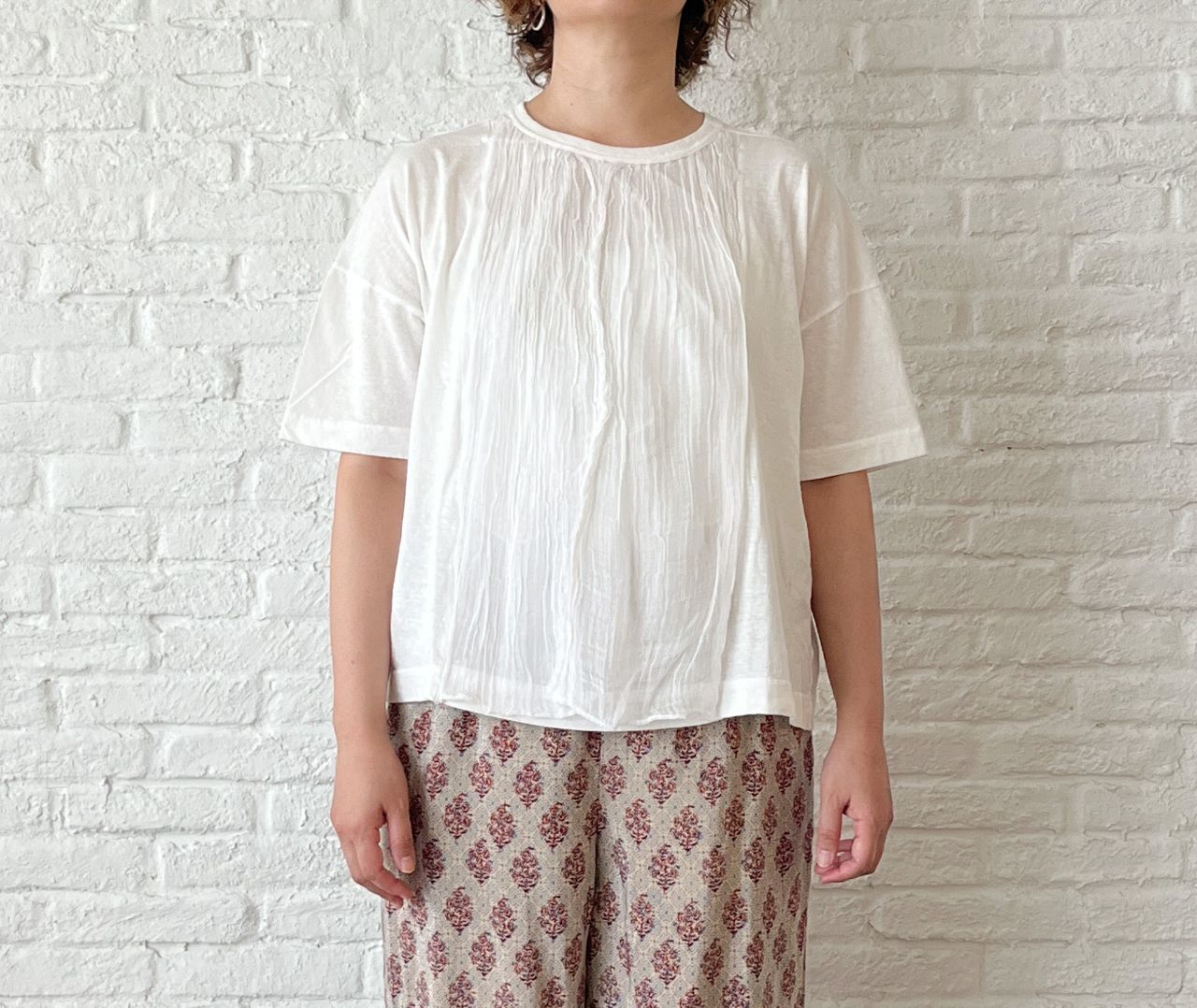 素敵★pas de calaisパドカレ　リネンサリエルパンツ 0f40ebebc53bfa0c64e977ca887c85