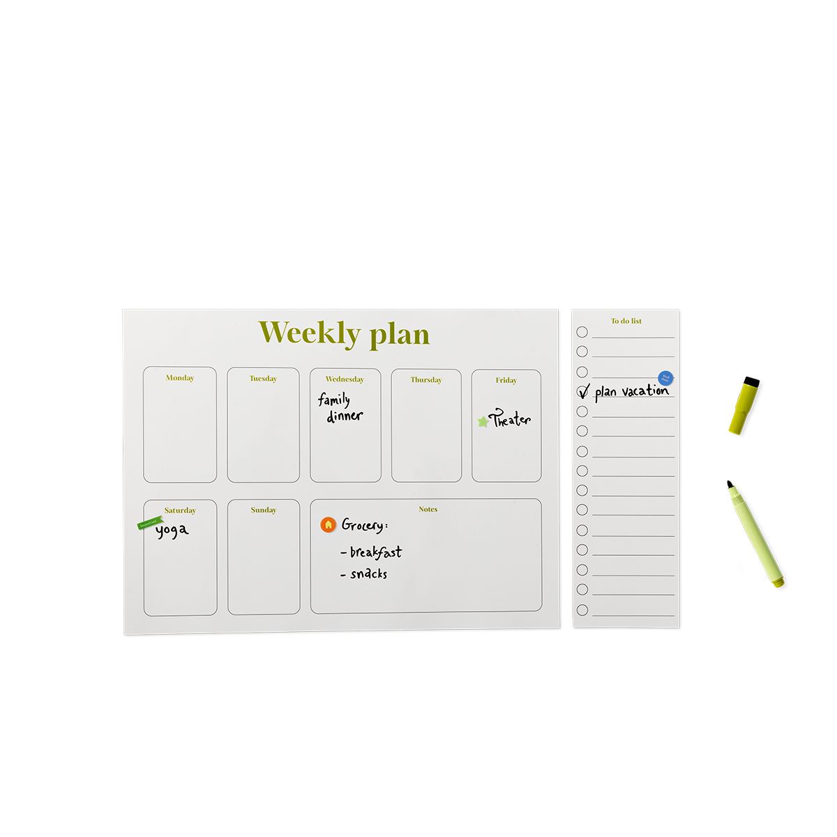 静電気でくっつく予定表＆TO DOシート | フライング タイガー