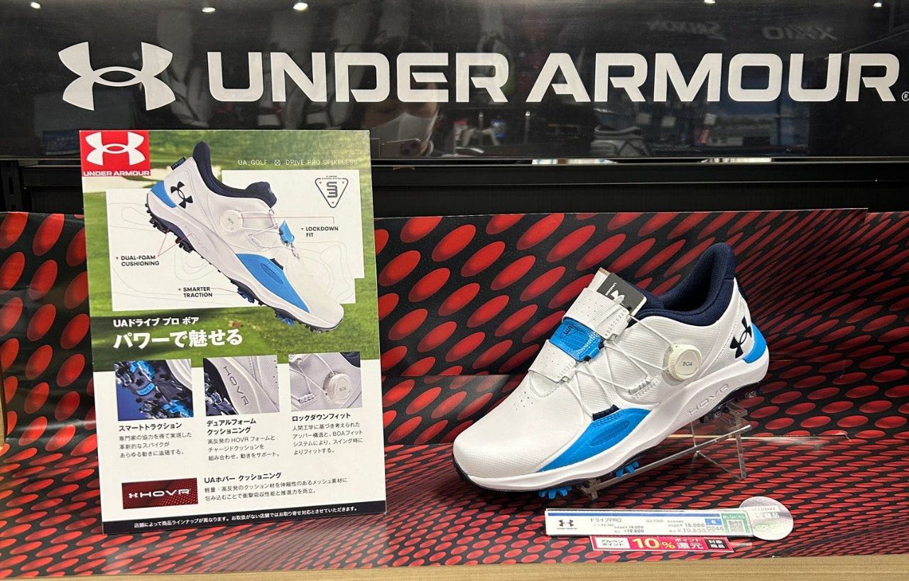 アンダーアーマー 新品27cm ゴルフシューズ BOAダイアル式➕シューズケース ゴルフ5限定】アンダーアーマーシューズお買上げでシューズケース