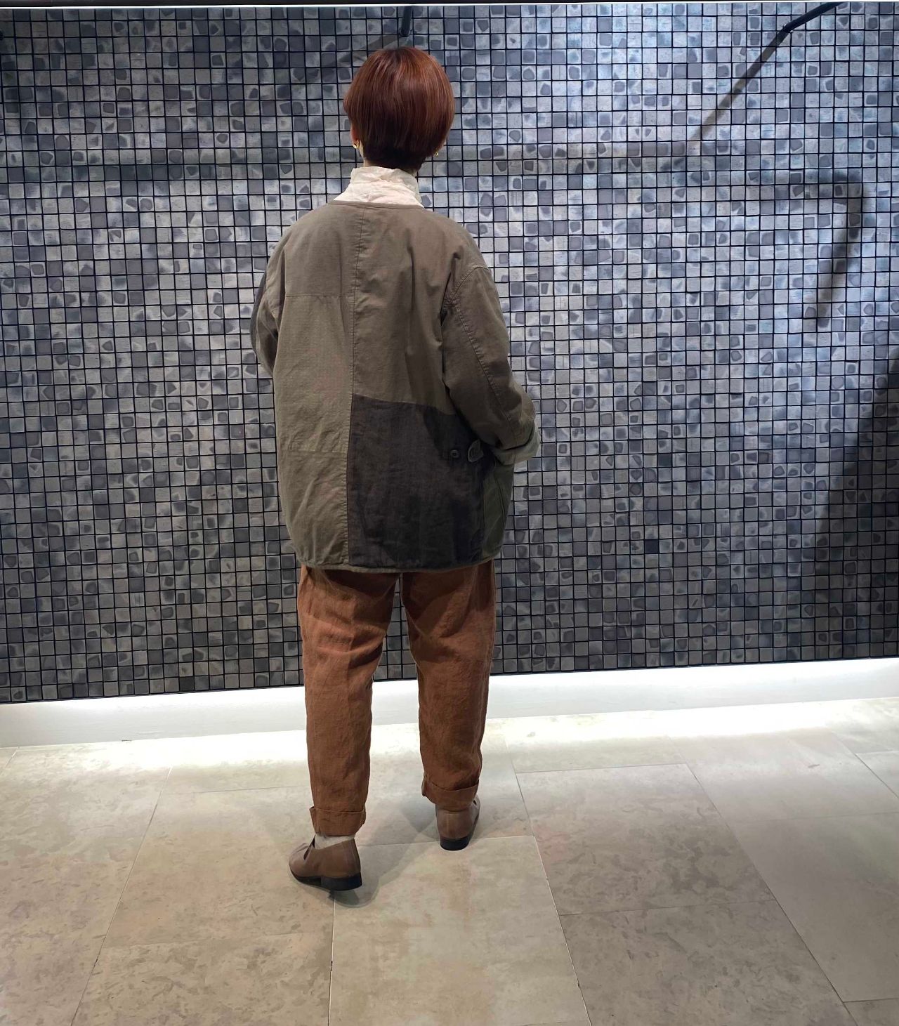 SAGE DE CRET】× 【pas de calais】 パッチワークジャケット着回し②