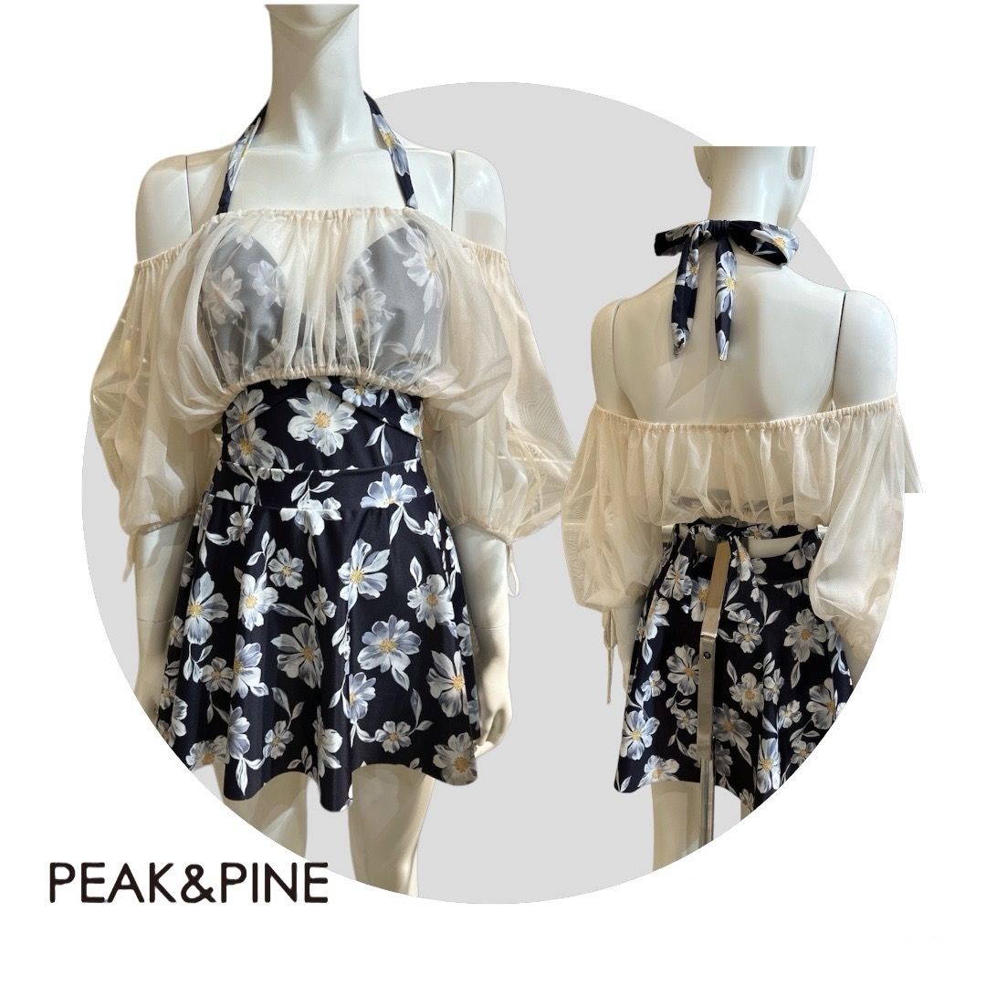 épine label lace flower rib onepiece épine label tulle rib onepice