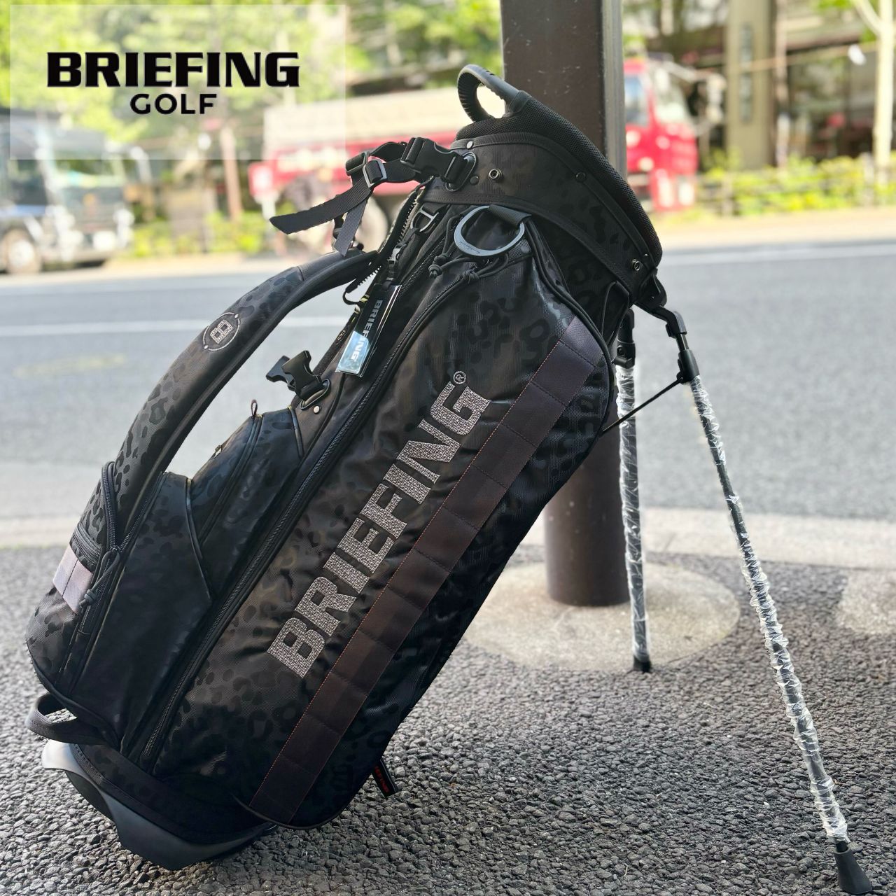 BRIEFING グレー キャディバッグ ヘッドカバー付き 【公式通販】