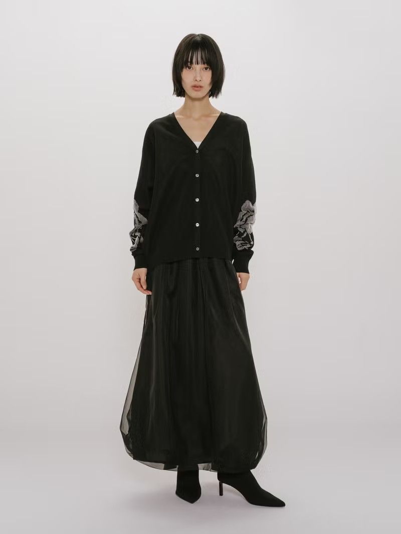 MIDIUMISOLID for Ladies フラワージャカードカーディガン｜ MARcourt