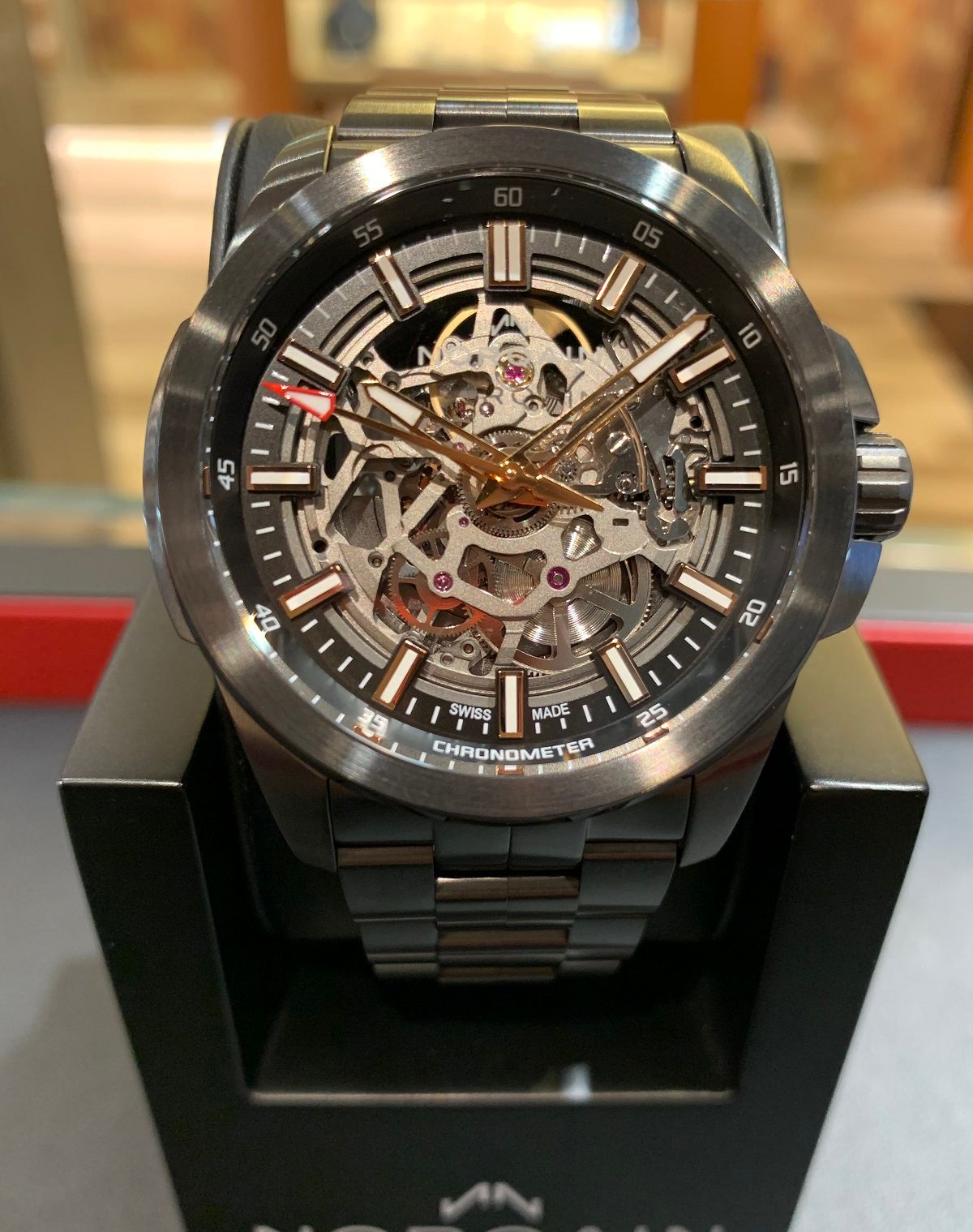 FOSSIL 自動巻き時計 ME3080 ブラック Amazon.co.jp: Fossil Men's Modern Machine ME3080 Black