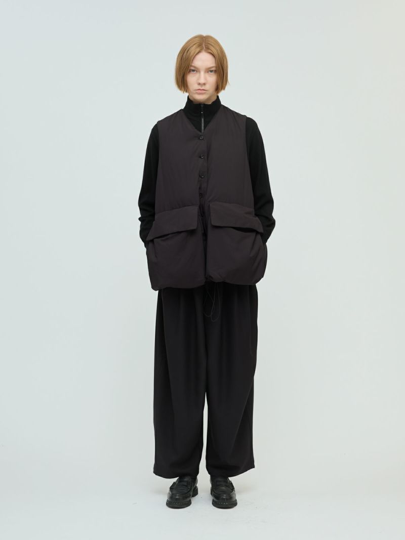 【美品】試着のみ mizuiro ind ワイドカーゴパンツ ダークグレー mizuiroind カーゴパンツ 「mizuiro ind/ミズイロインド