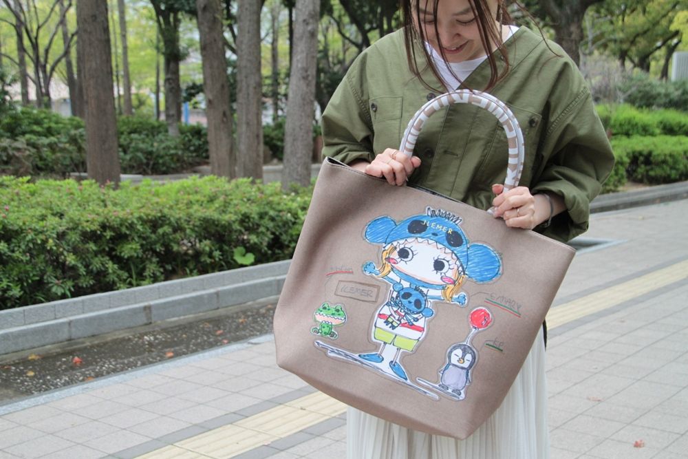 ILEMER コラボ 2WAY トートバッグ ショルダーバッグ 着ぐるみ