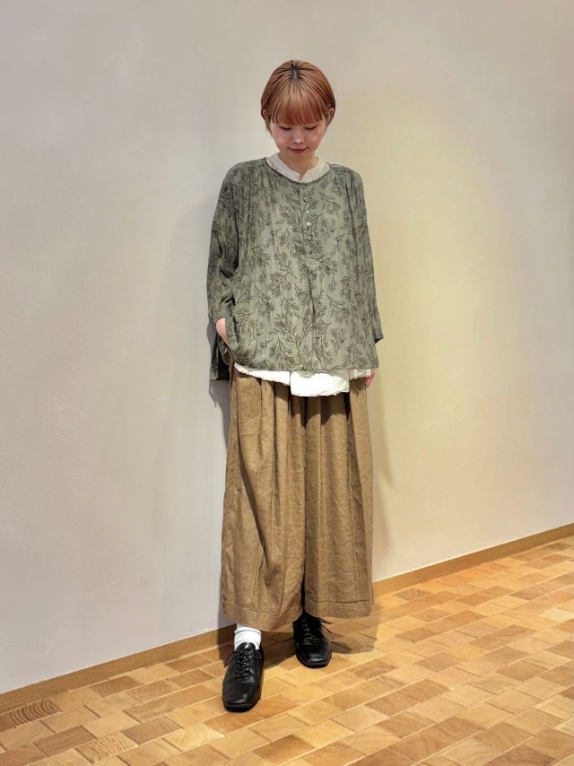 パドカレ✽ベンガラ染めブラウス 綿シルクローンベンガラ染め ブラウス | (パドカレ)公式オンラインストア