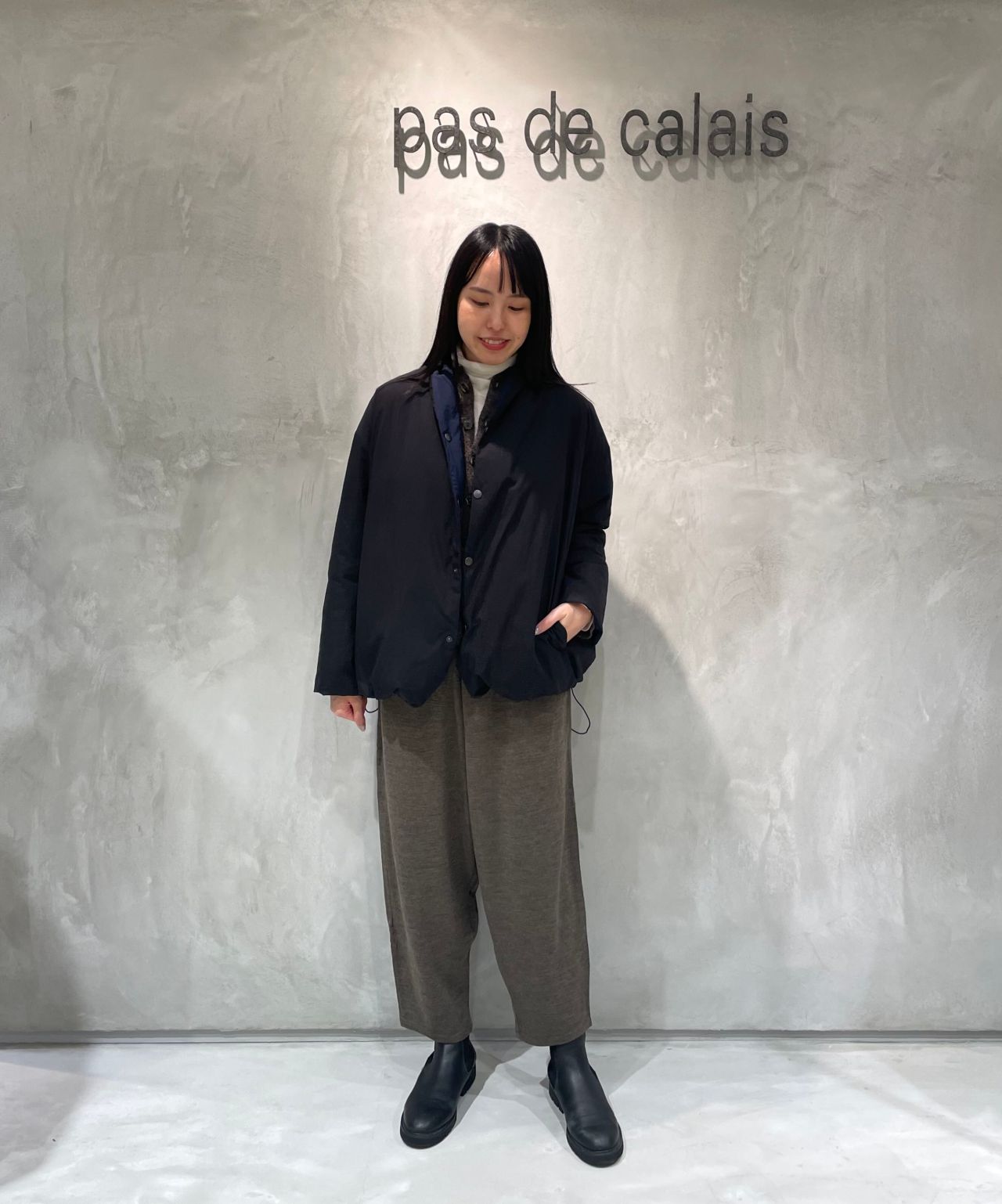 パドカレ✽ダウンジャケット NEW】コットンナイロンクロスリバーシブルダウンジャケット | 大阪髙