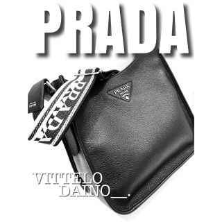 極美品⭐️RFID搭載 PRADA プラダ ヴィッテロダイノ ブラック レザー PRADA】プラダ ヴィッテロダイノ クロスボディ 1BD274