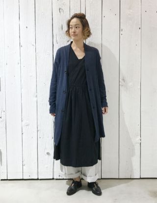 再入荷】ウォータードット・ブロックプリント ワンピース | pas