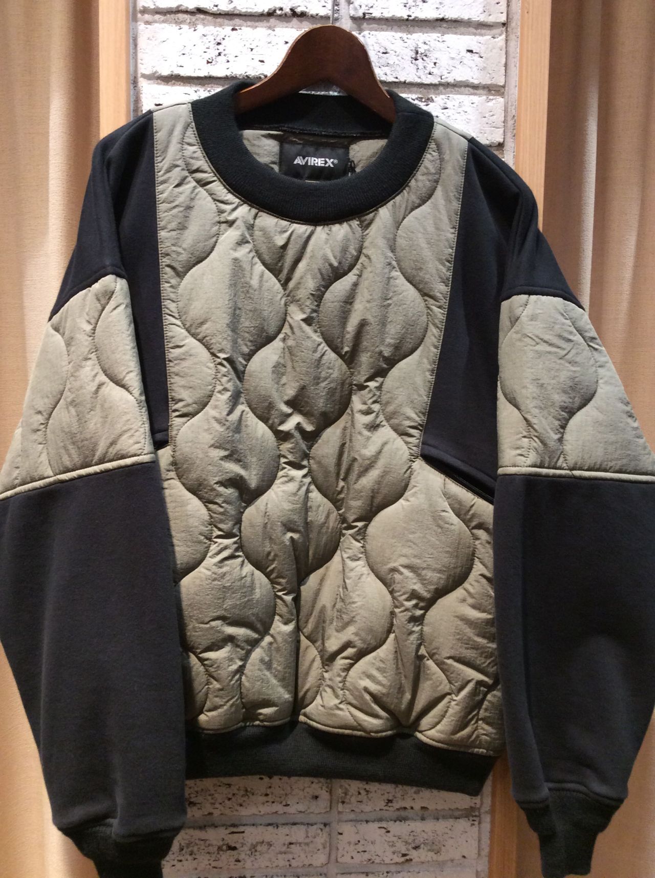 XL AVIREX × EXPANSION ツートン キルト カバー ジャケット